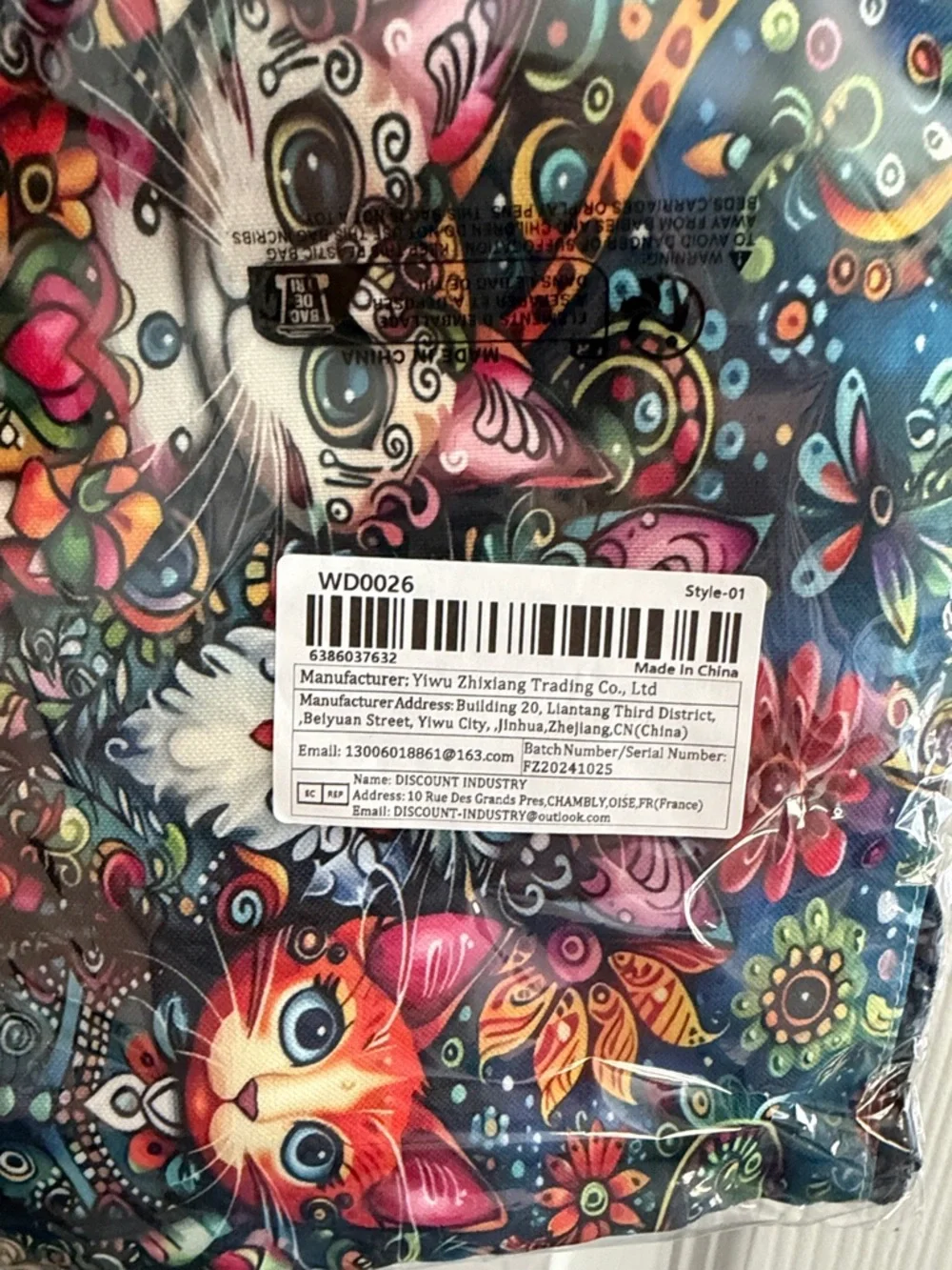 (10 count) Colorful Cats Cosmetic Pouch - Multicolor-Individually wrapped